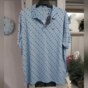 Callaway Opti Dry Golf Polo Blue Dogs XXL NWT